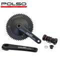 Bicycle Crank 165/170mm Black Silver Anodized Alloy Crankset